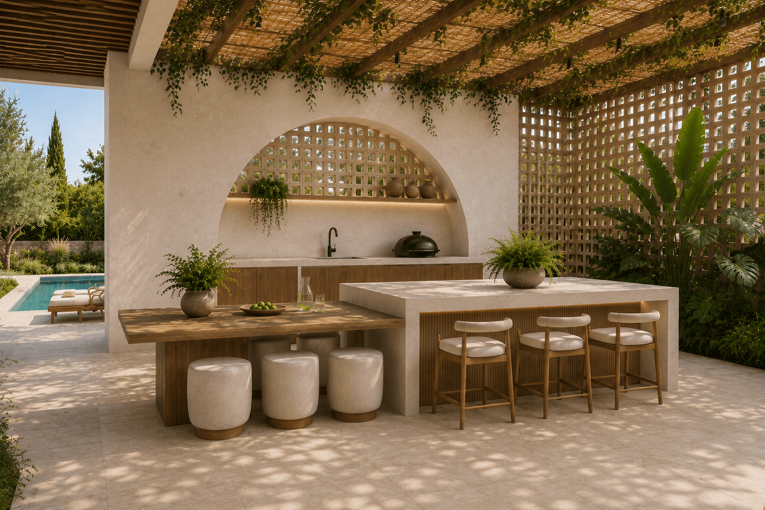 Pool house / cuisine d'été : comment créer un véritable espace de vie extérieur ?