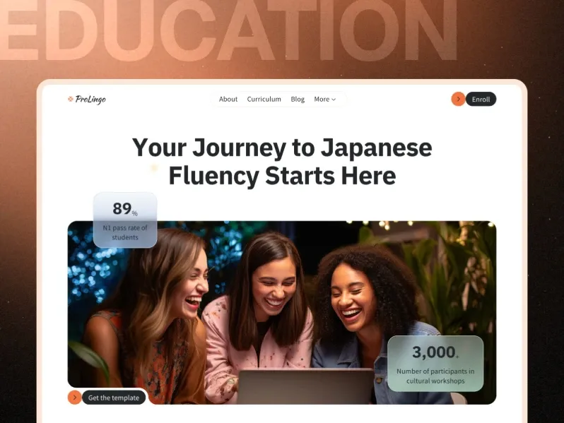 ProLingo Framer Education Template