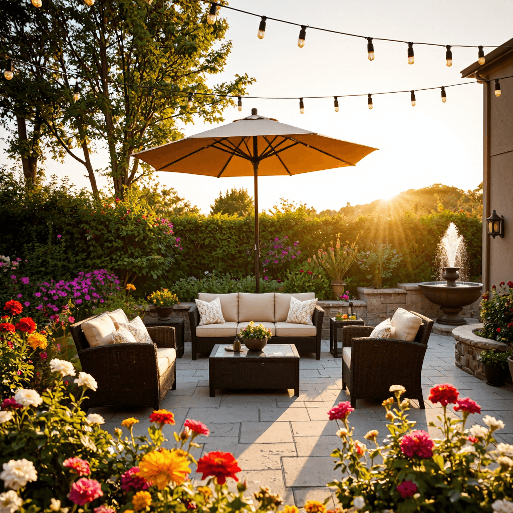 product photography of Outdoor patio furniture