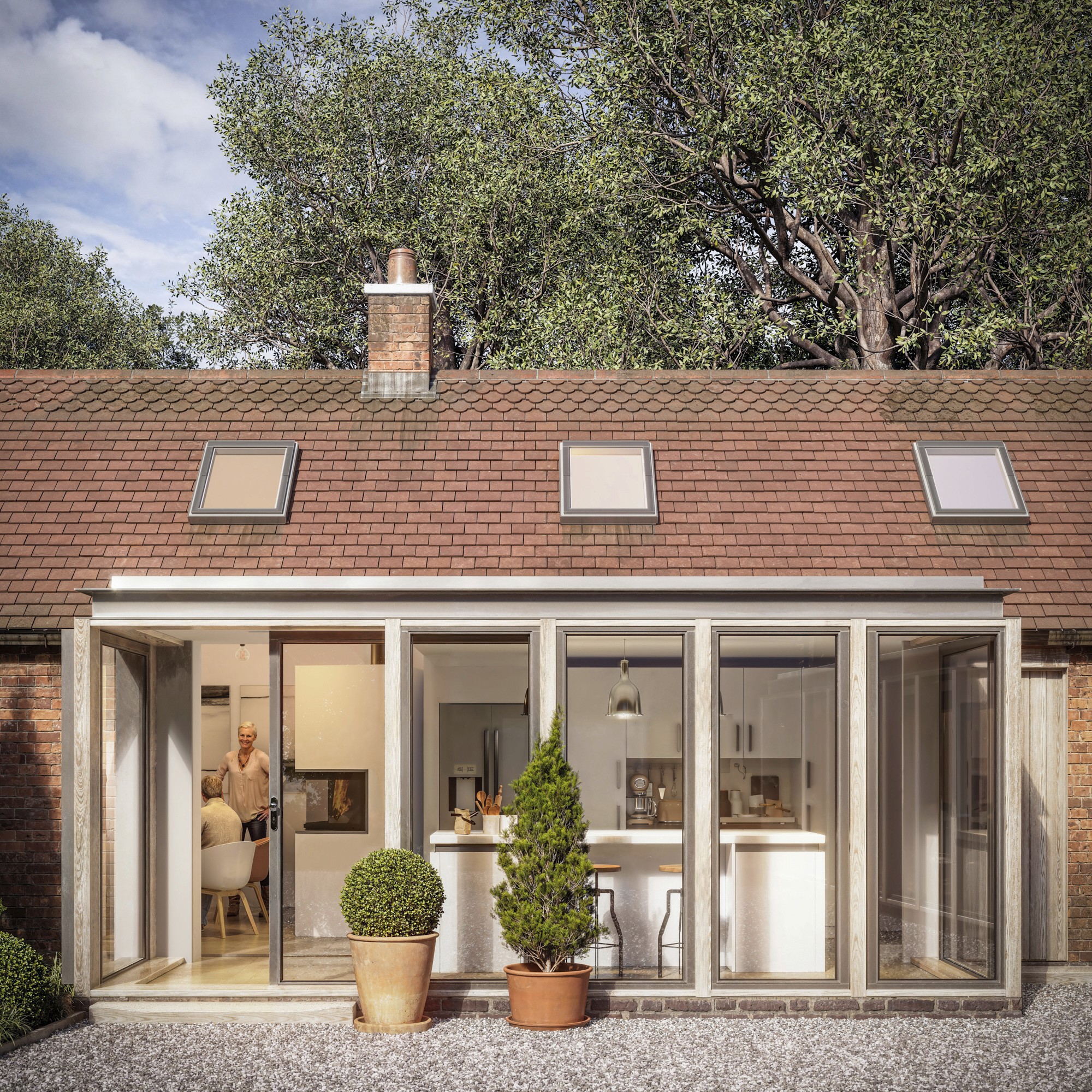 Fishpond Cottage created using 3ds max, V-Ray, iToo software forest pack & photoshop