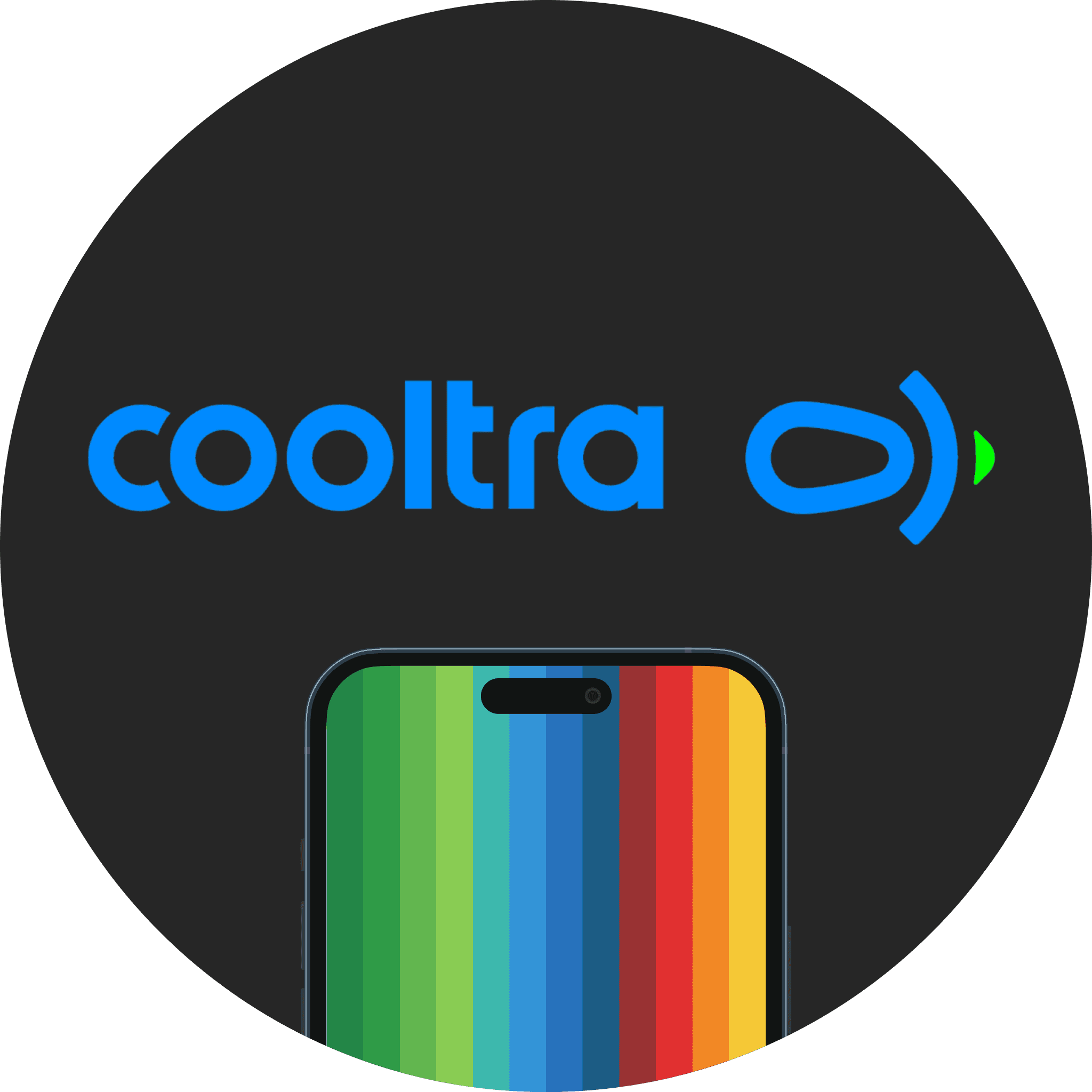 Logo de Cooltra, mostrando el nombre en azul junto a una representación gráfica de una maleta colorida.