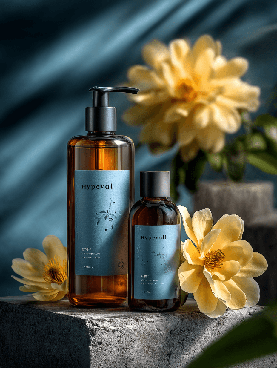 Product Photography Two Bottles Of Shampoo Garden