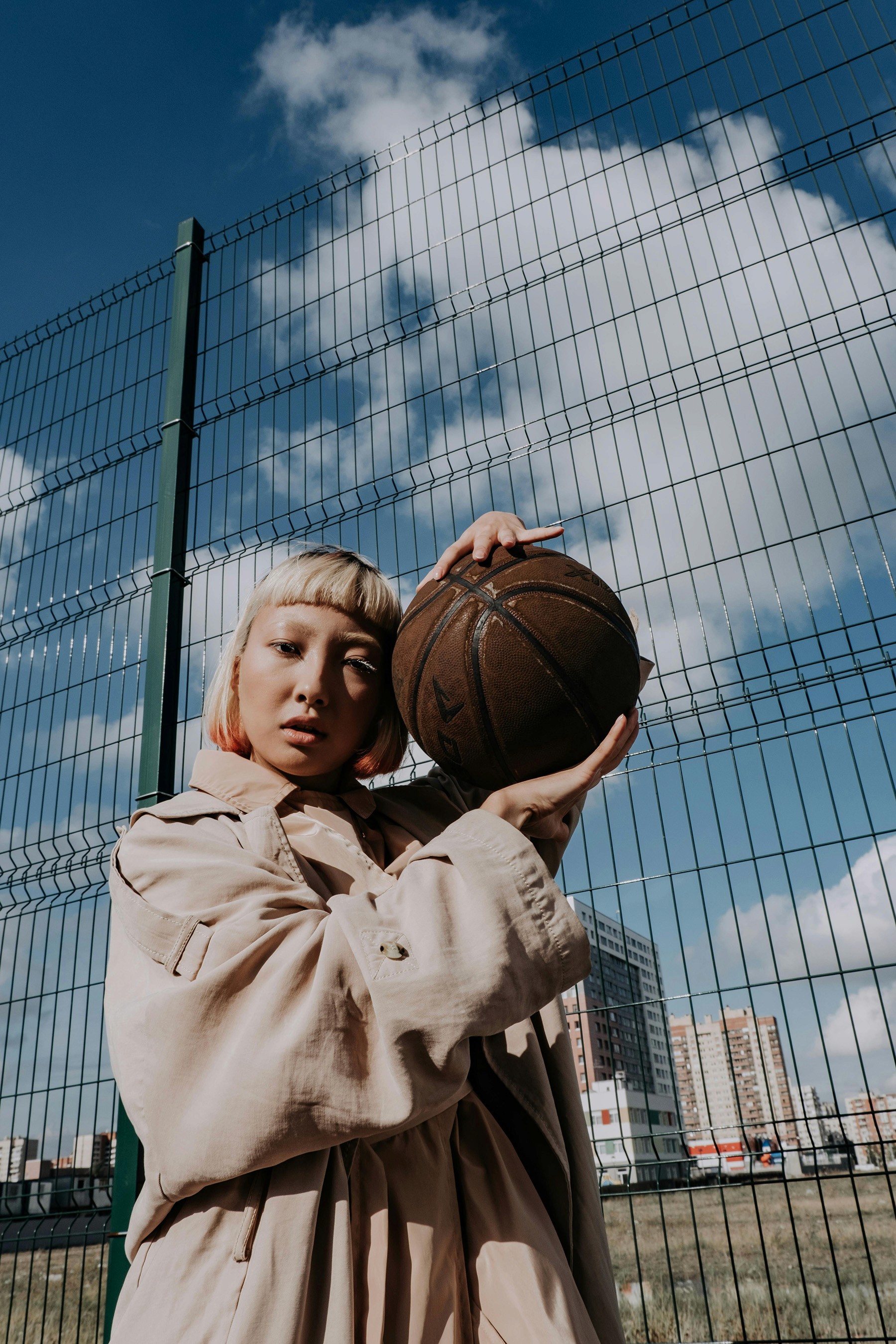 Girl with a basketball