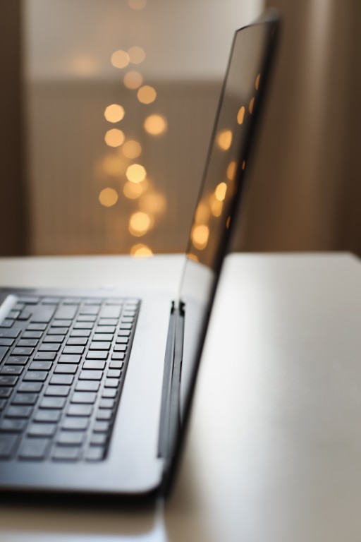 Close up of laptop