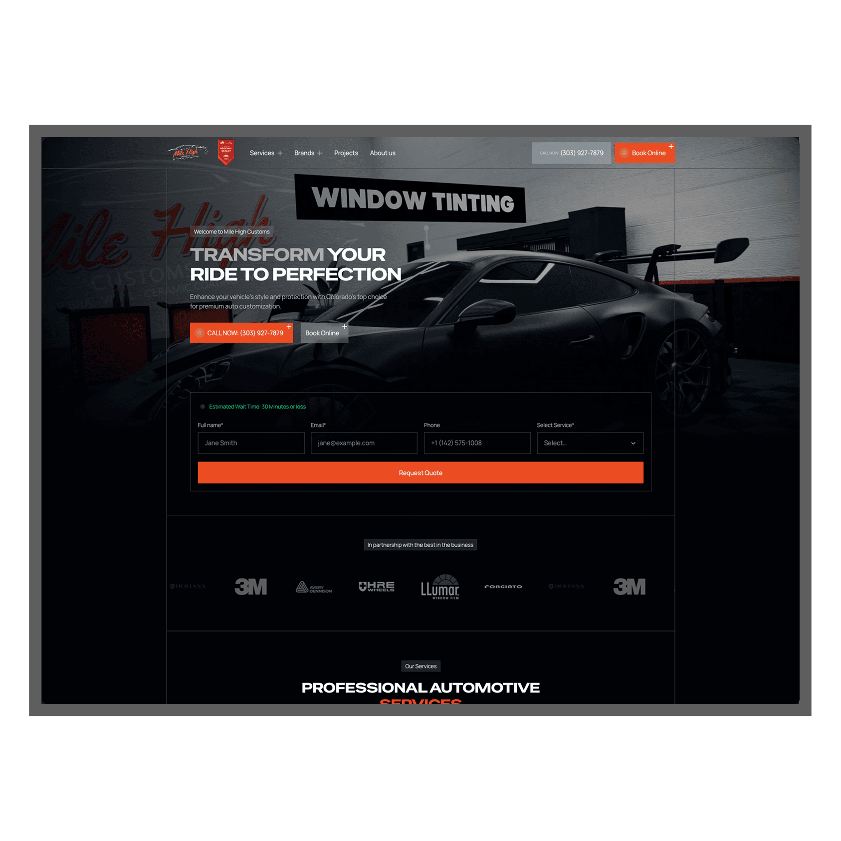 Mile High Customs - Custom Web Development & Checkout System