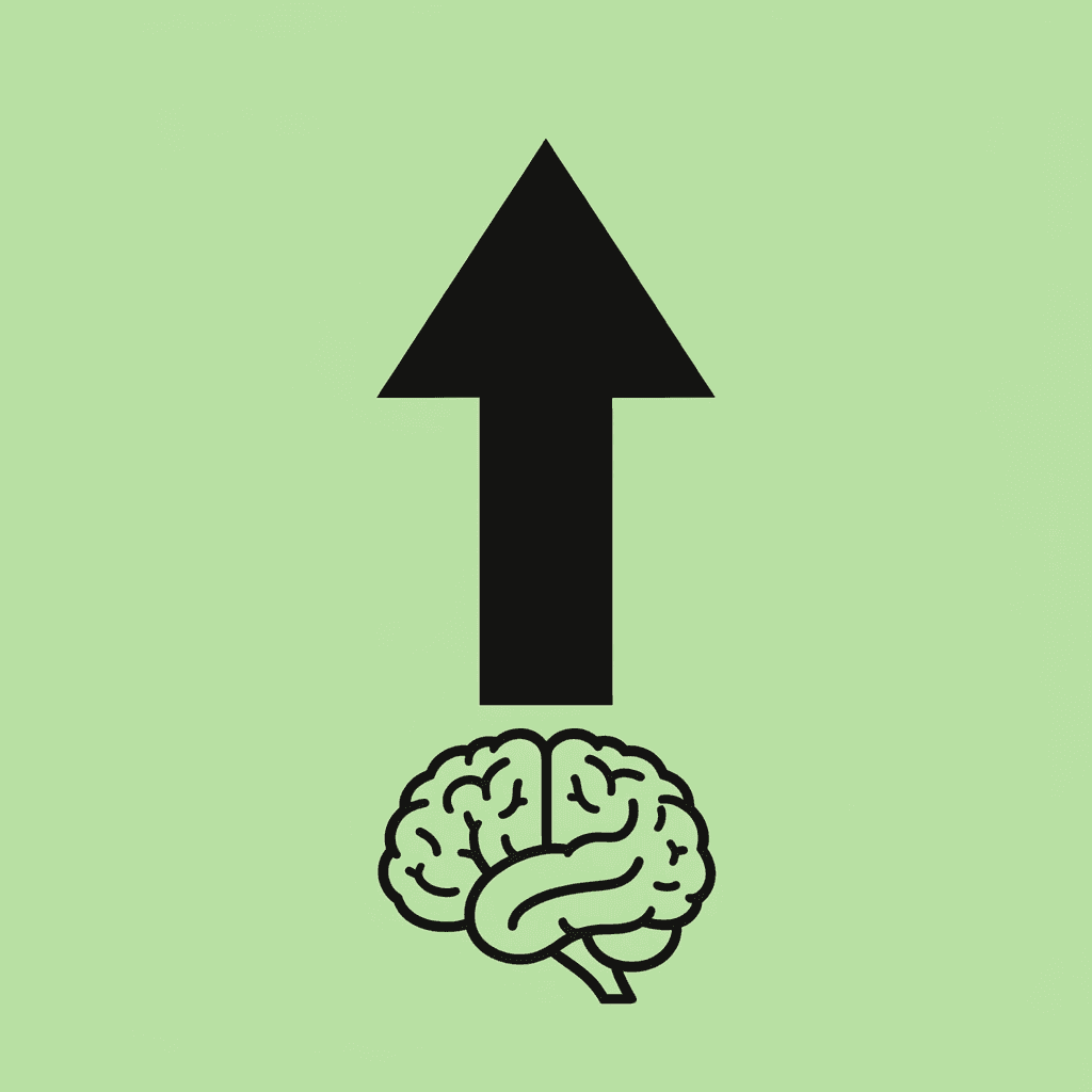 Upward arrow showing growth in retention rates by up to 50 percent