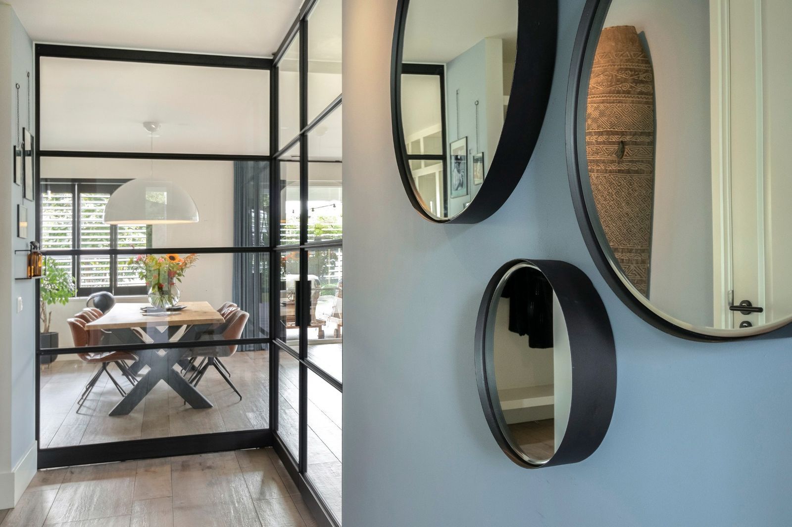 nieuwbouw villa jaren 30 doorkijk hal woonkeuken