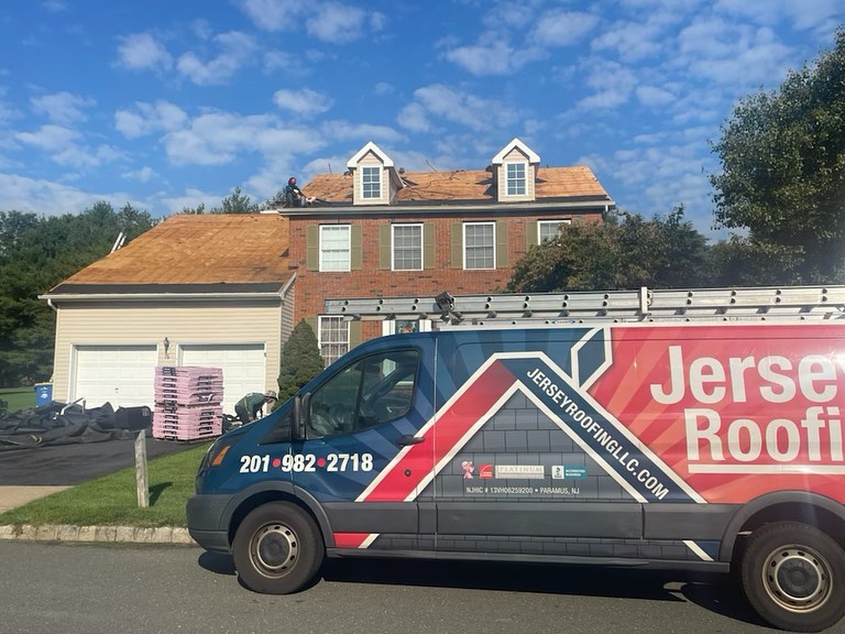 A before picture of a roof installation