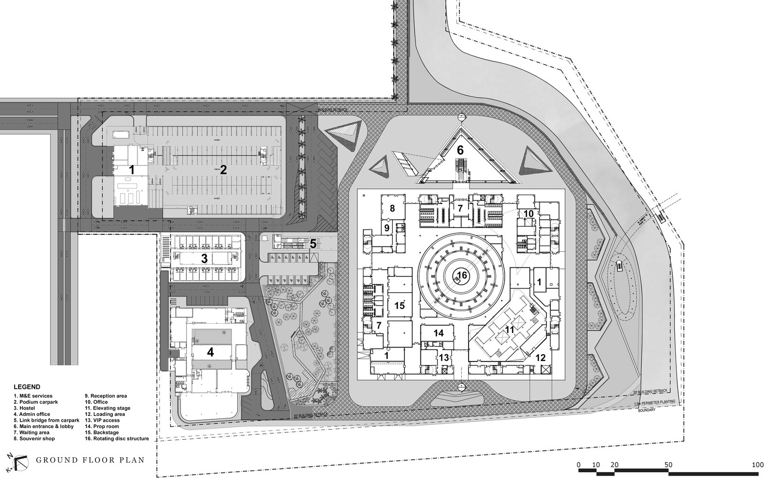 Architectural drawing of Encore Malacca Impressions Theatre project by Asima Architects