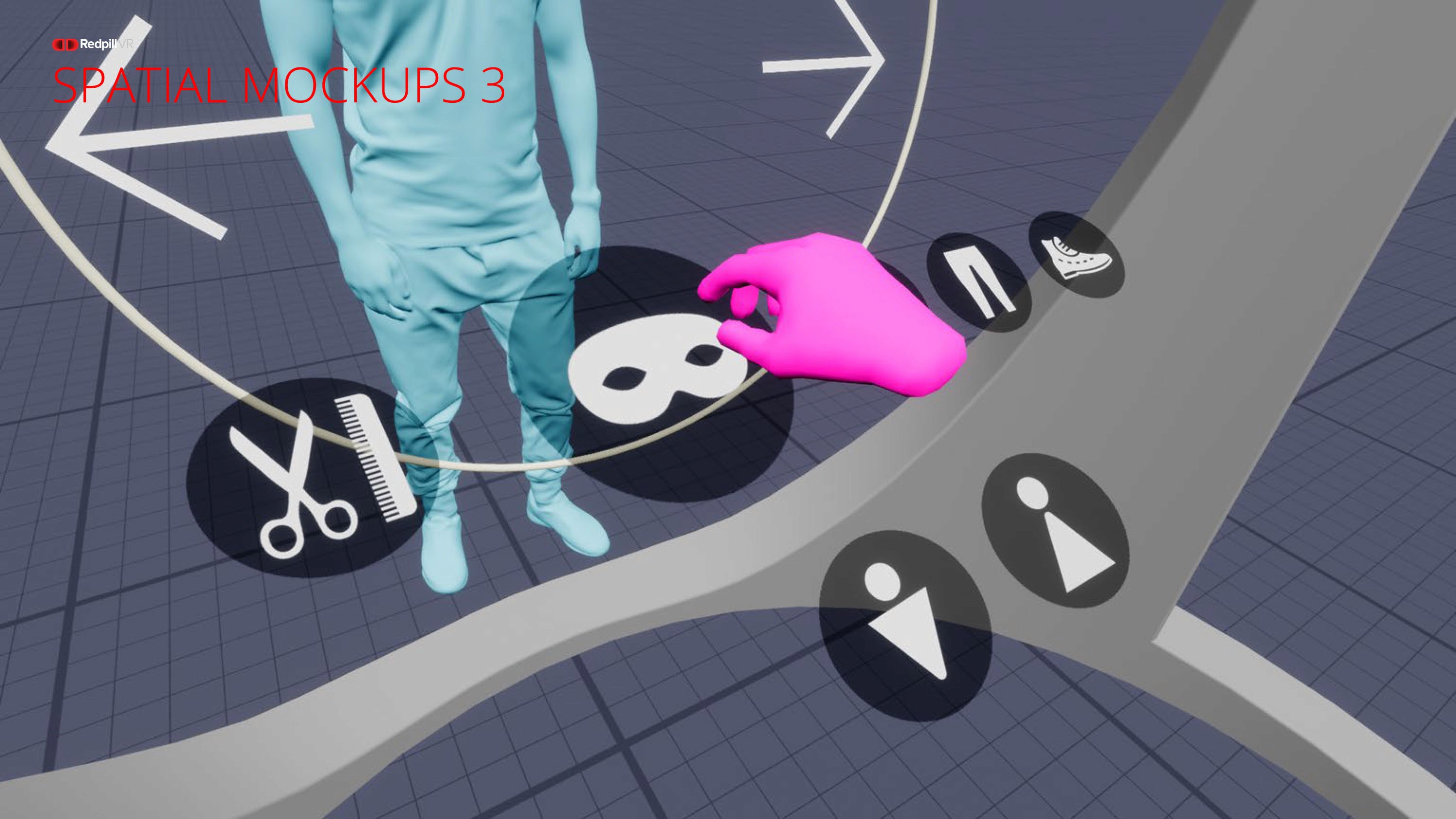 Avatar customization Spatial mockup • VR project • RedPillVR