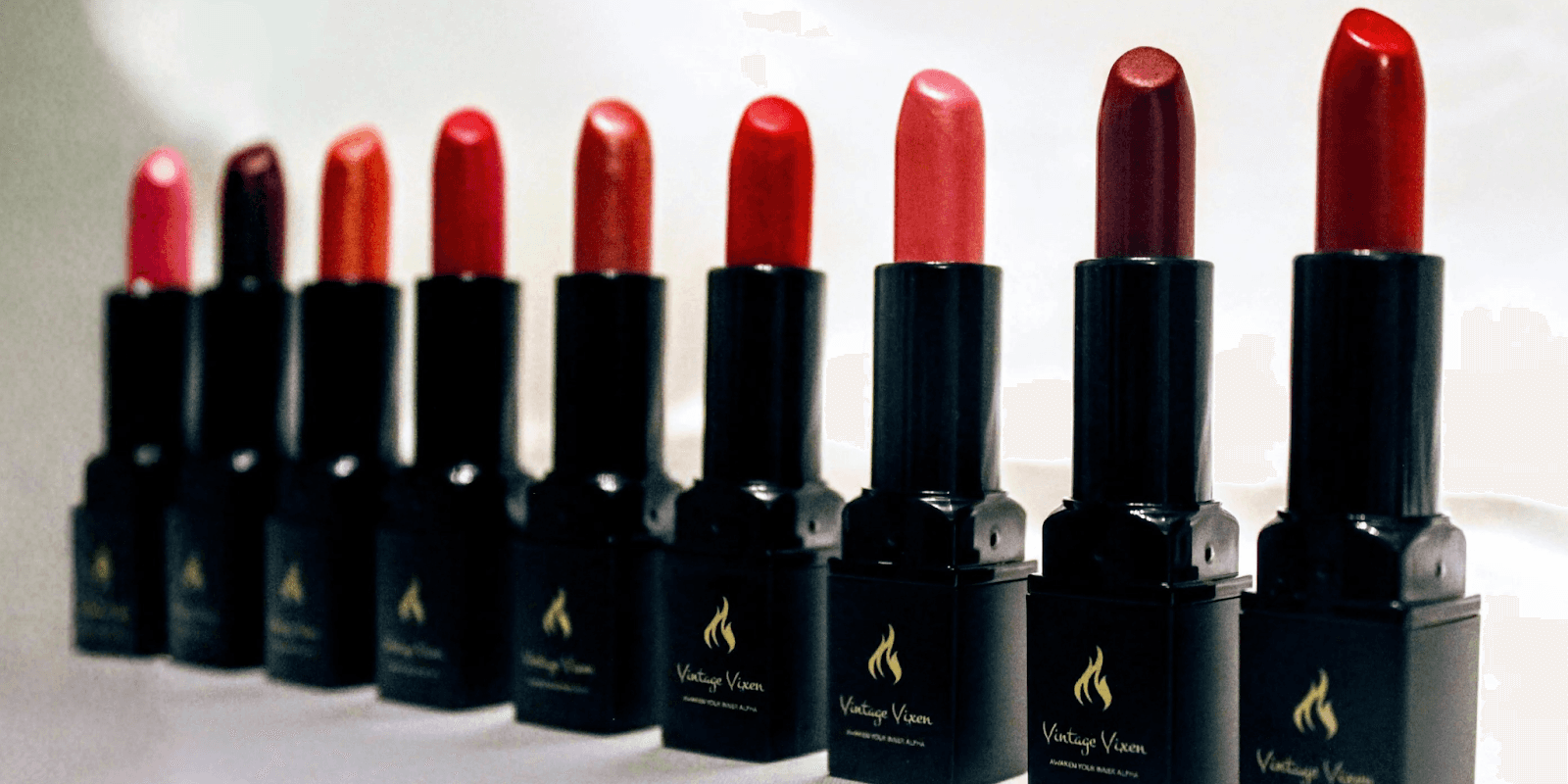 "Vintage Vixen Cosmetics offers luxury color cosmetics for mature women, empowering them with beauty products that celebrate aging gracefully."