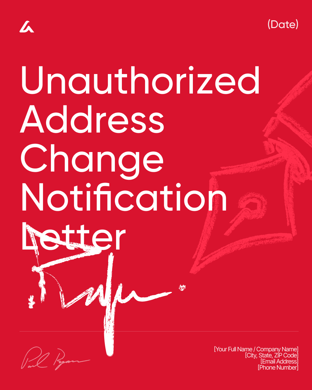 Unauthorized Address Change Notification Letter