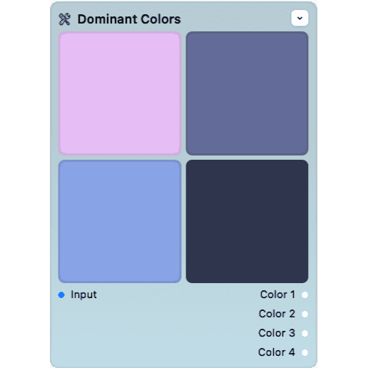 Screenshot of the dominant colors node