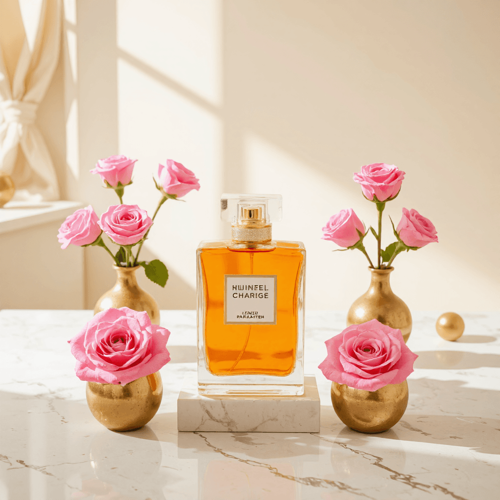 product photography of perfume