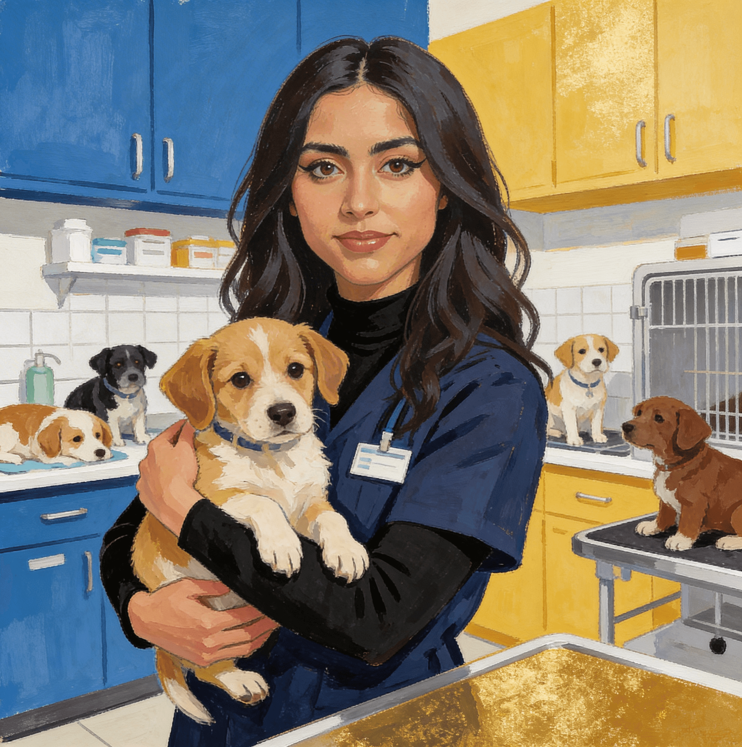 Person in fog with a glowing, glitching computer monitor head, dark cyberpunk portrait.