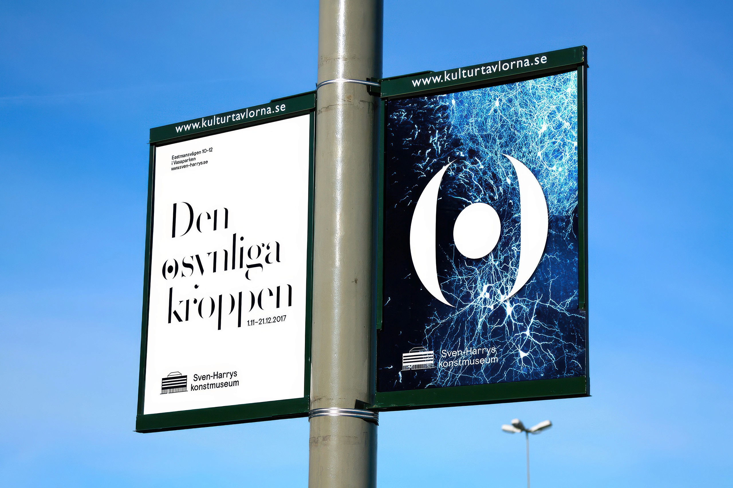 Poster for the exhibition Den osynliga kroppen