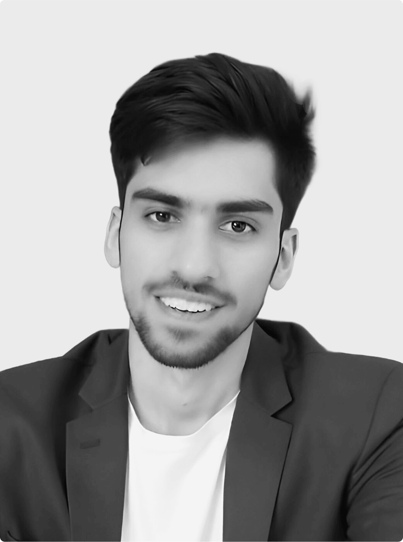 Man on a white background portrait