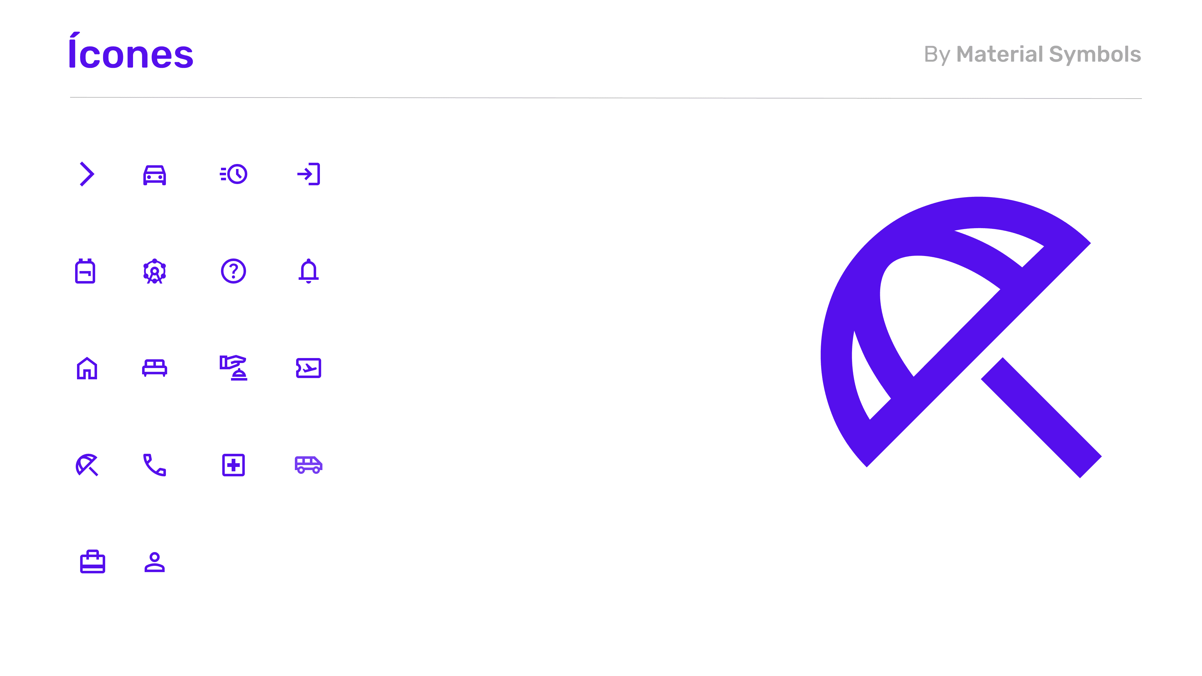 Imagens com todos os ícones que foram utilizados no site