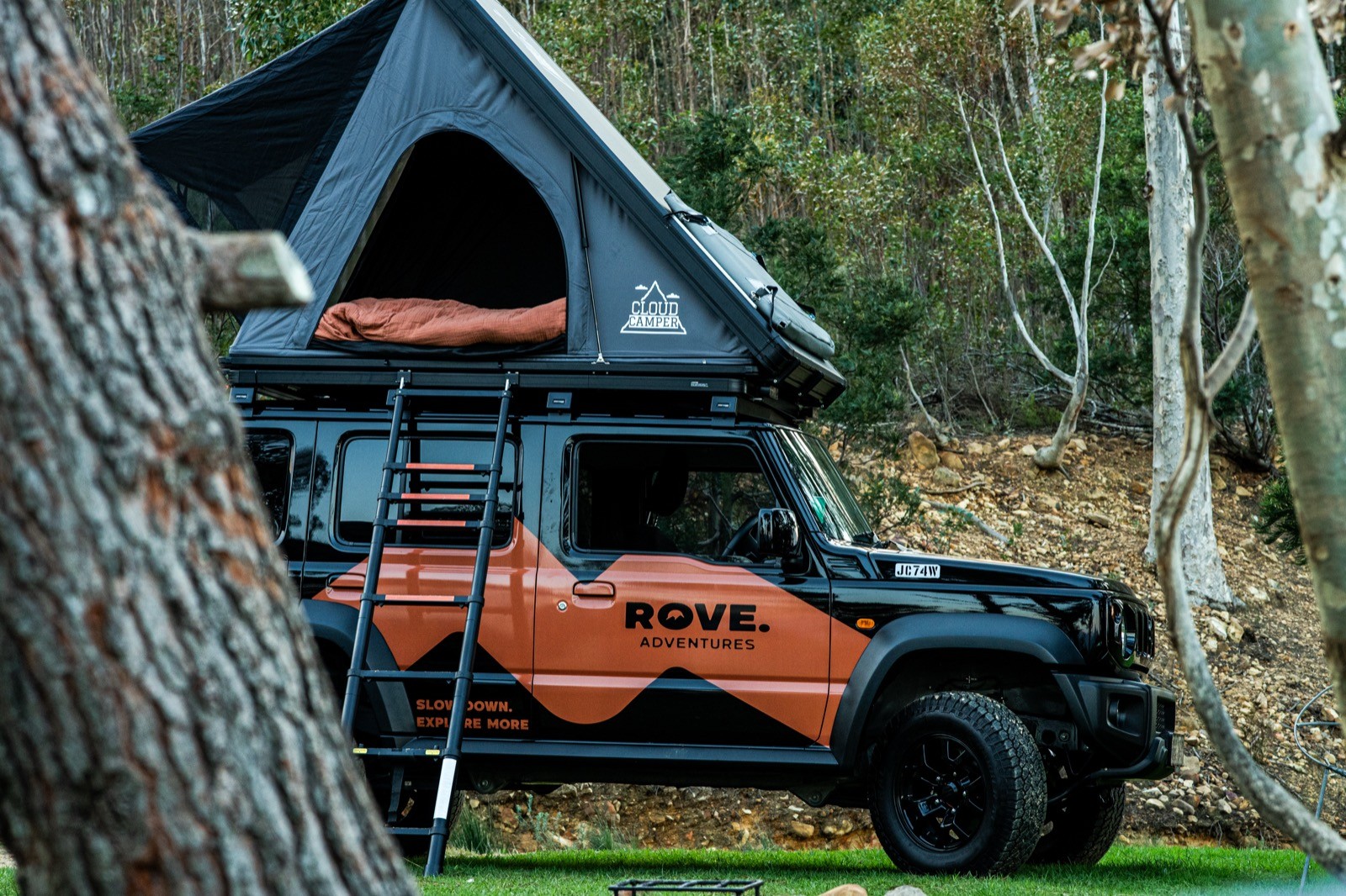 Rove Adventures camper at a remote overnight stop