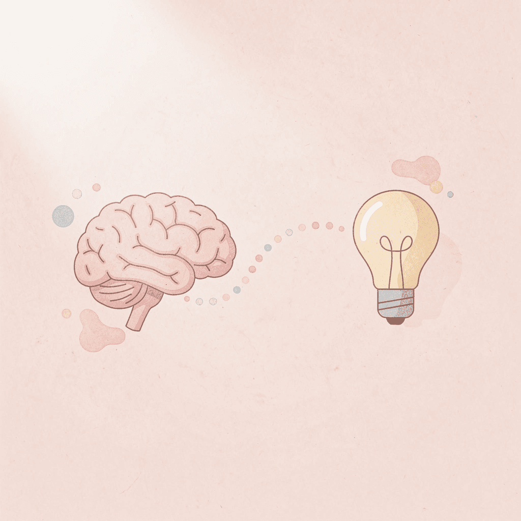 Brain connected to heart showing psychological and spiritual aspects