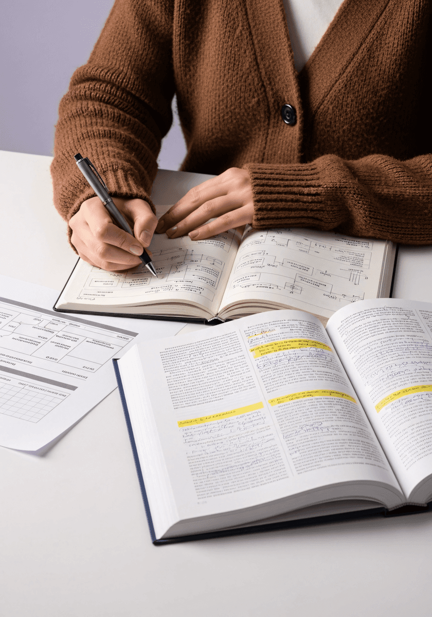A calculator ontop a table