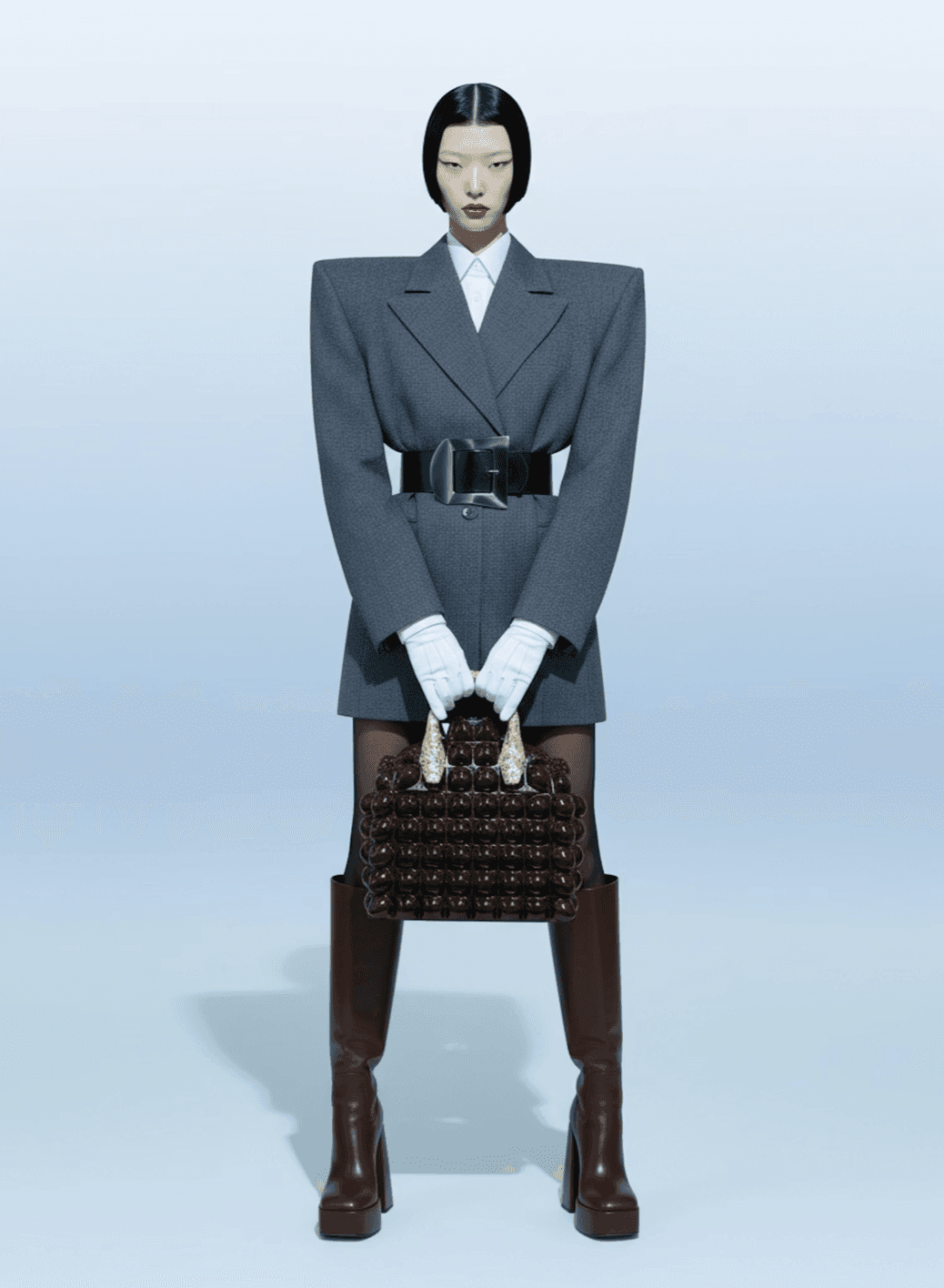 Woman holding a purse