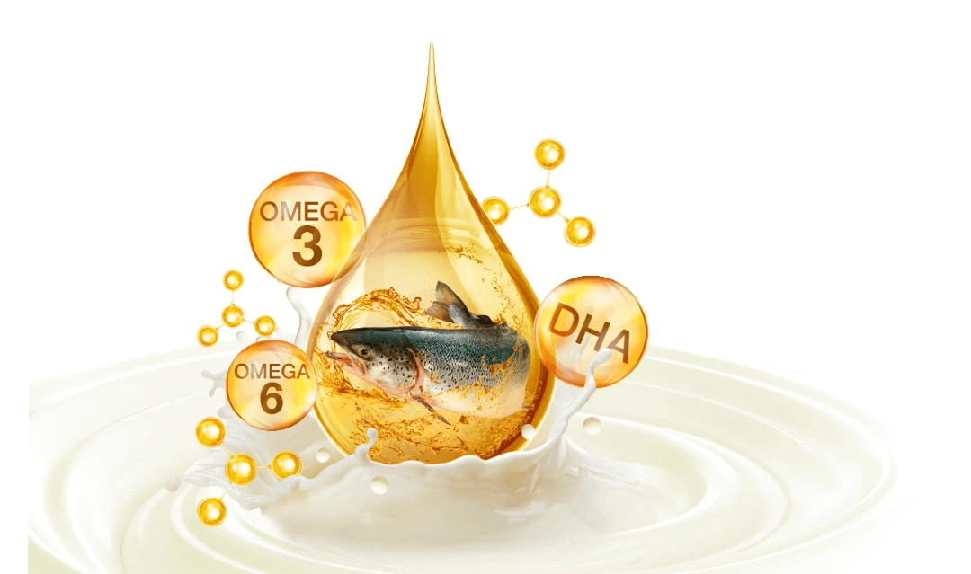 Fish oil drop with Omega-3, Omega-6 and DHA nutrients