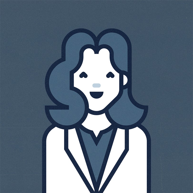 Illustration of a young woman in business attire