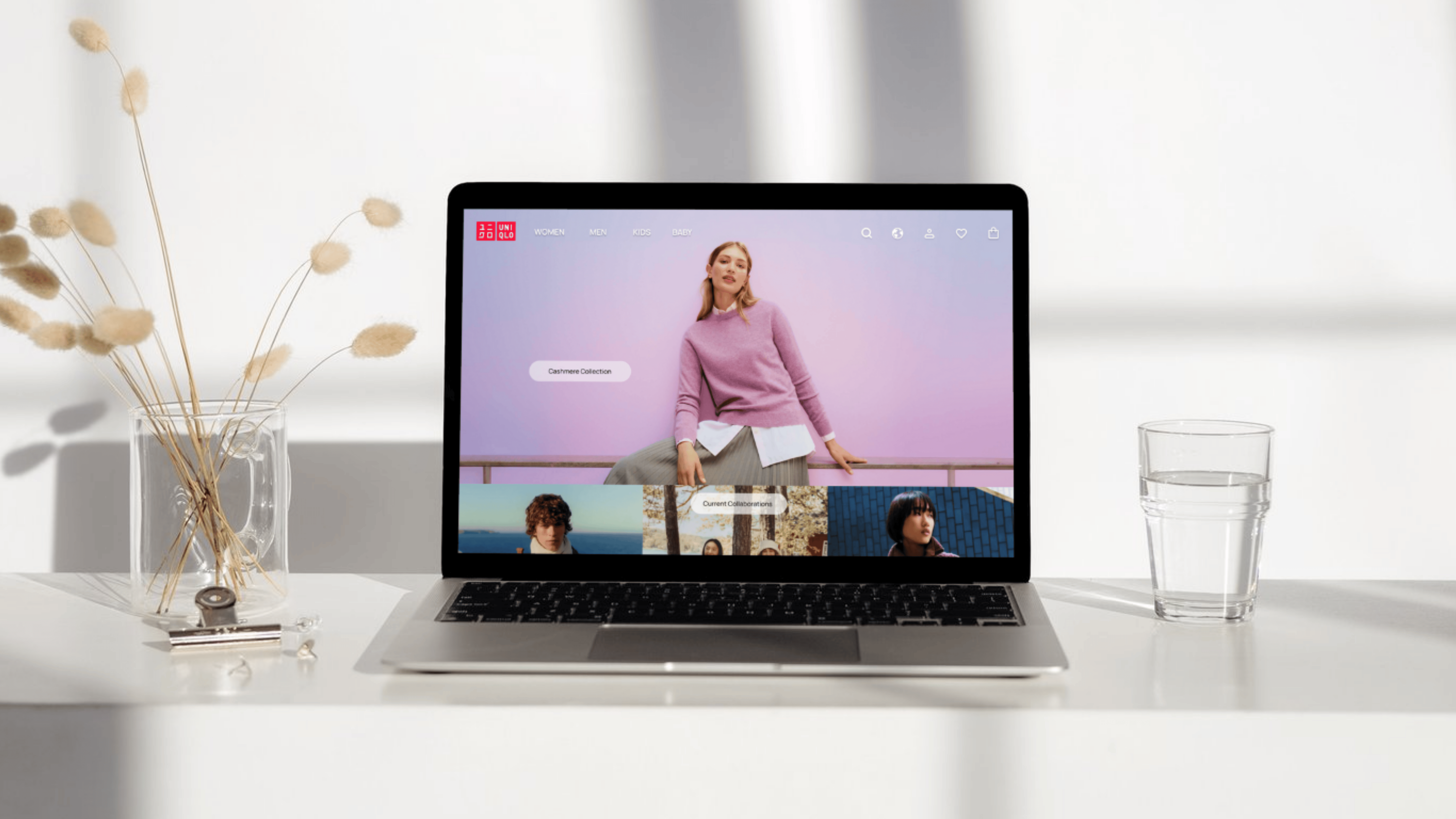 Mockup för Uniqlo i desktop