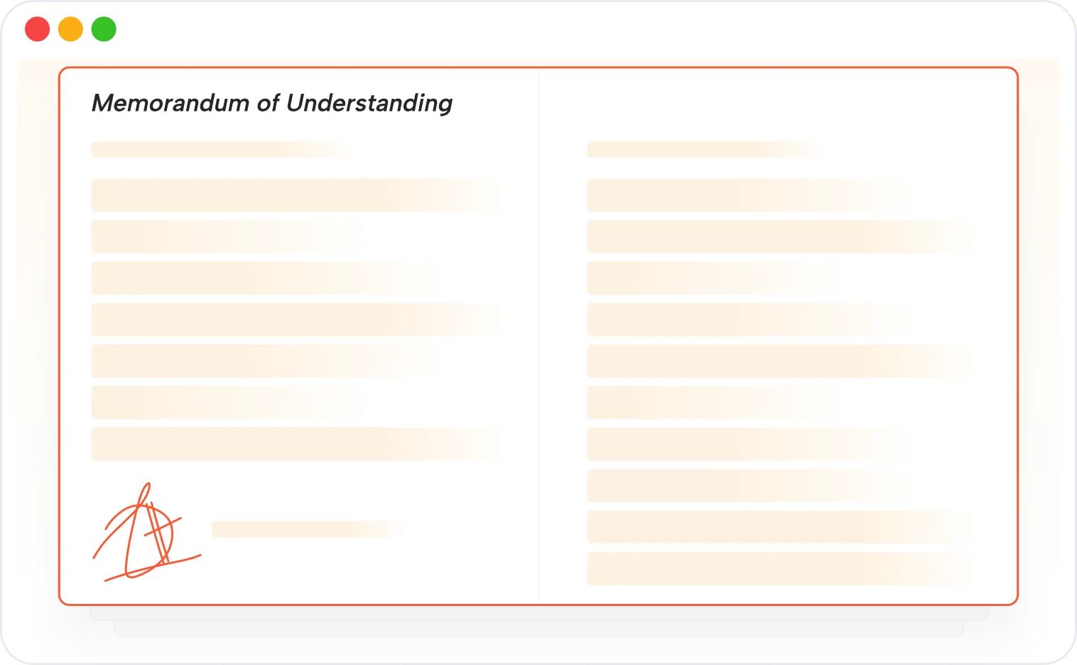 Memorandum of Understanding document representing a formal partnership agreement in digital marketing projects to ensure smooth and legally secure execution.