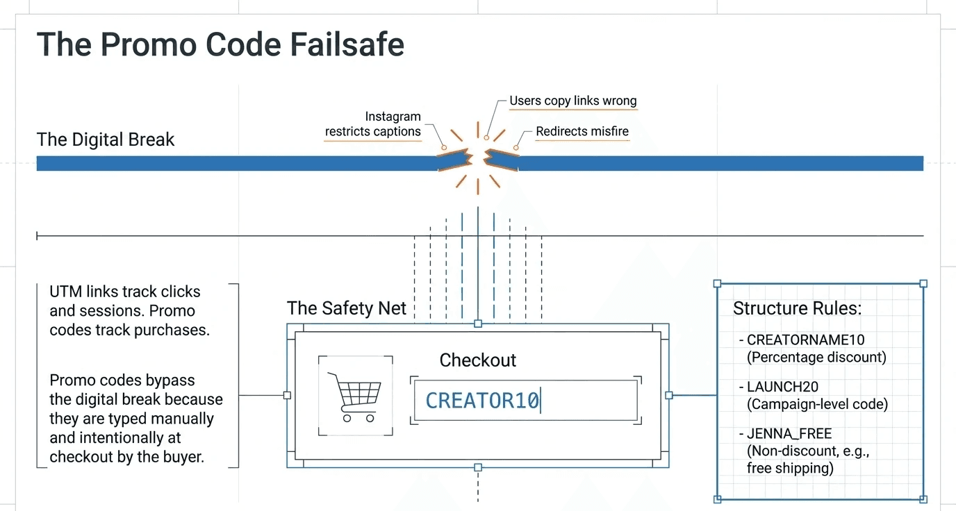 Influencer promo codes tracking