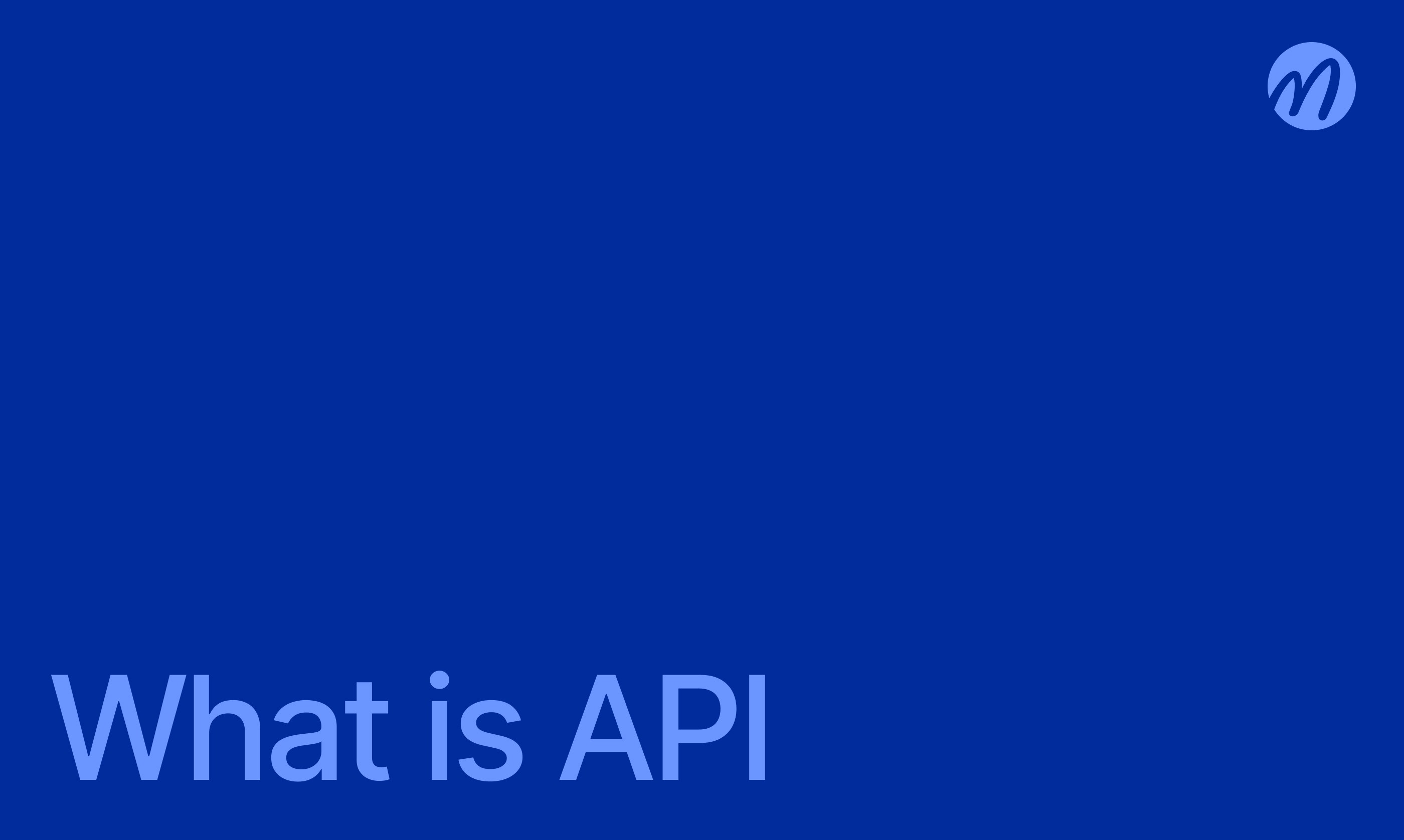 What is API