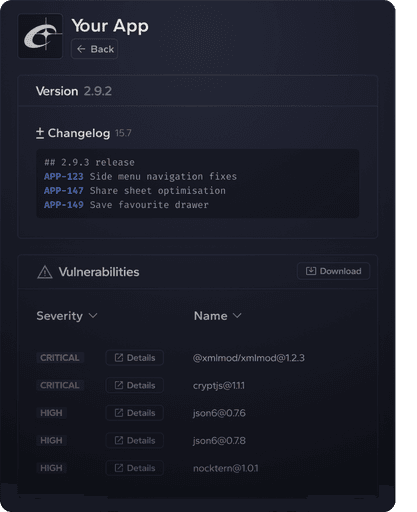 Mobile App Vulnerability Monitoring