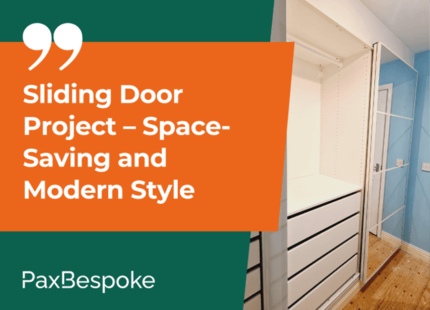 sliding door wardrobe with text overlay