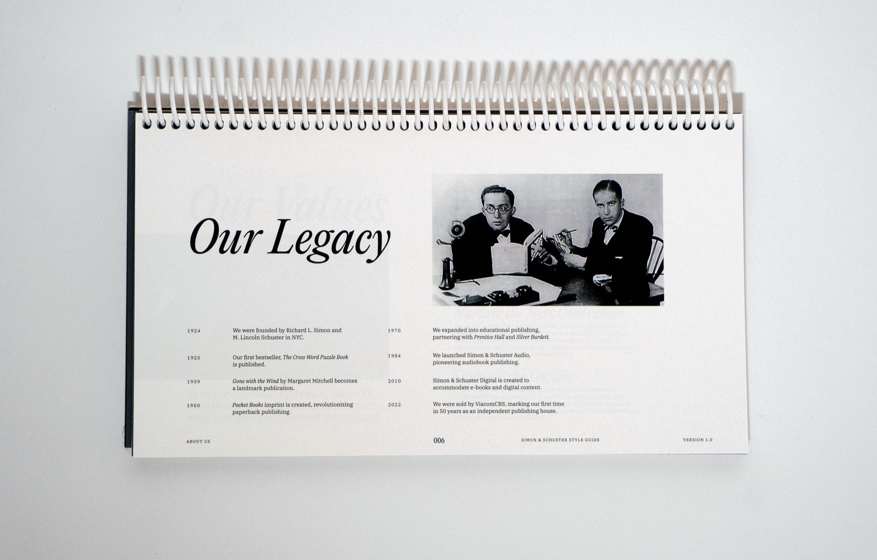 Simon & Schuster brand guidelines spread 6