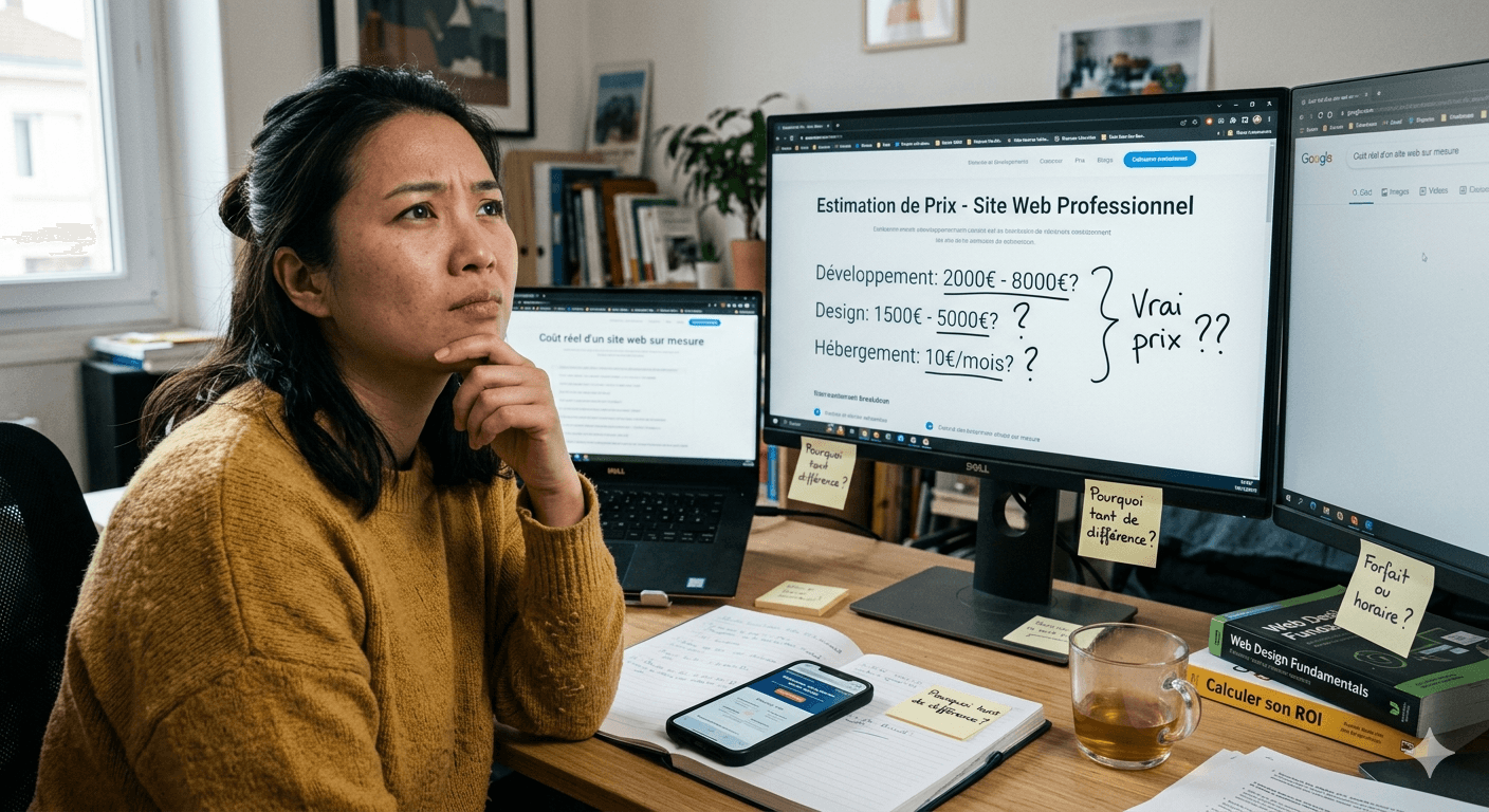 combien coute un site internet en 2026 ? Une personne pense à cette question