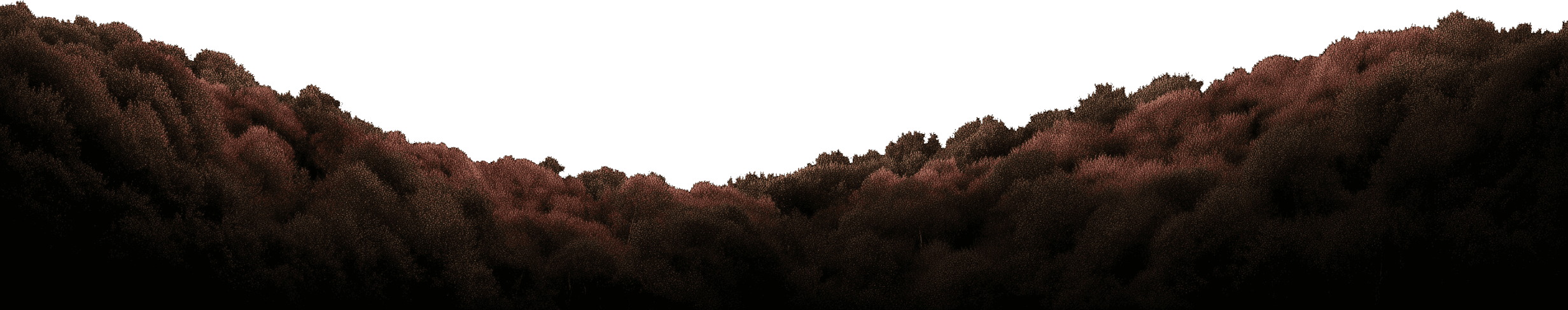 Transparent image of grass hills