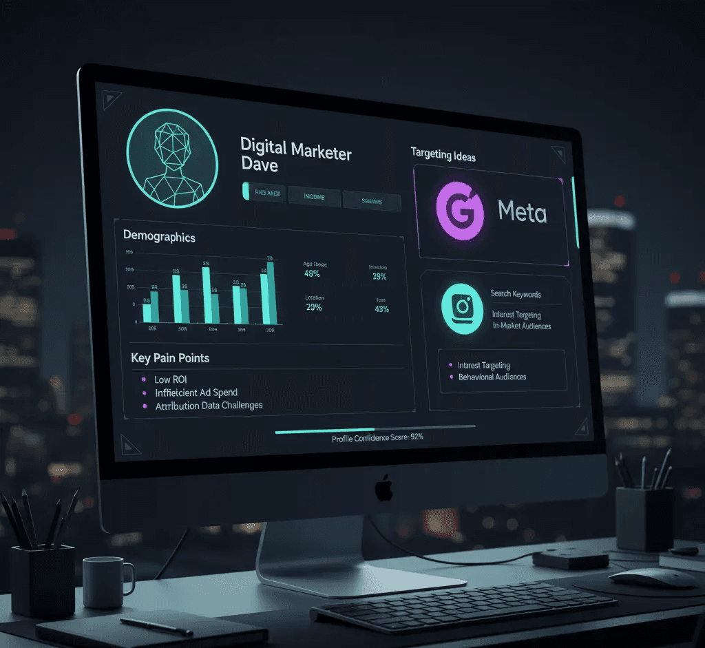 Customer Persona Builder - Free AI Tool by Mahendra R | Audience Demographics | Buyer Persona Creator | Targeting Strategy | Market Segmentation | Audience Research Platform