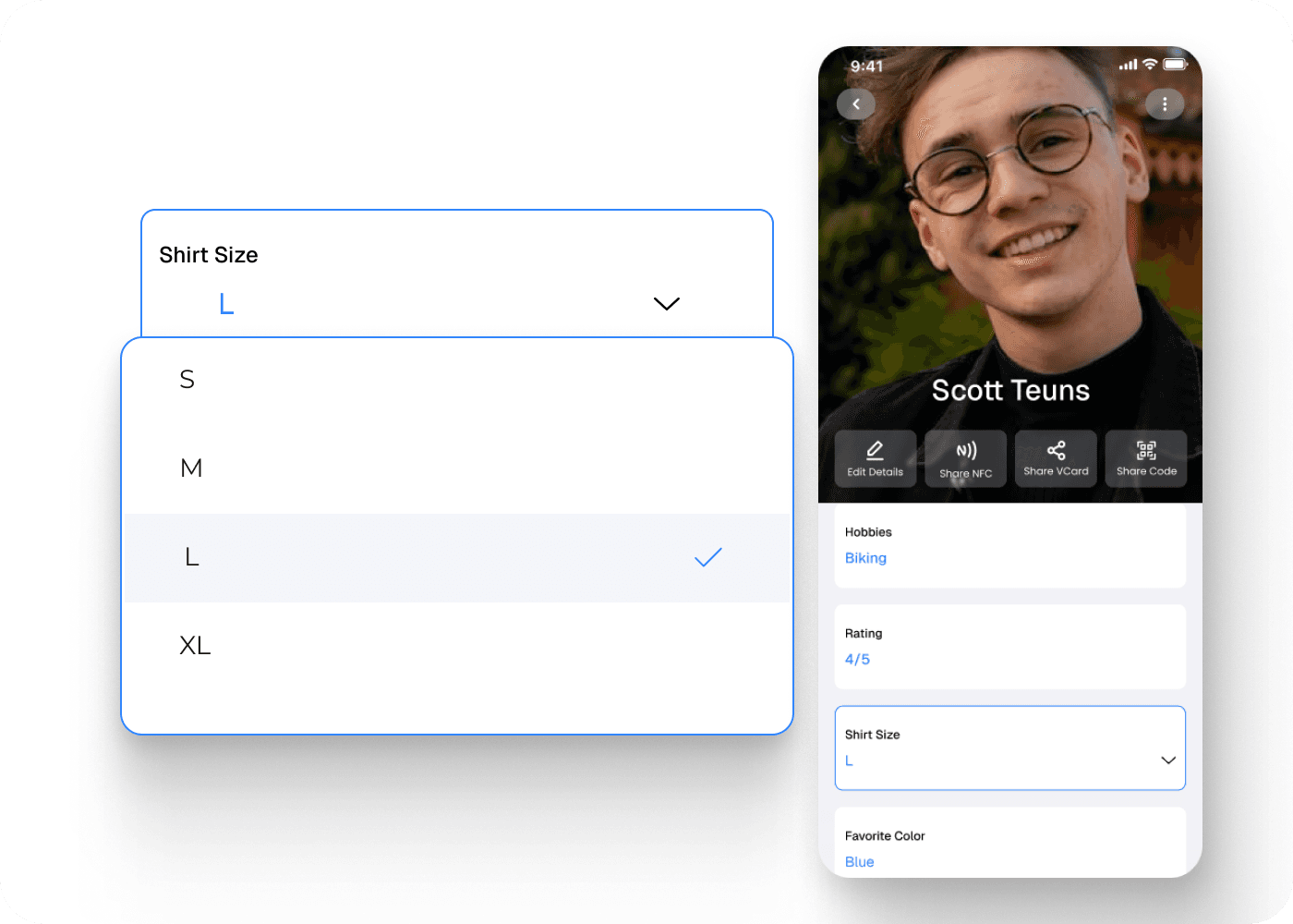 Set permissions and share your contacts