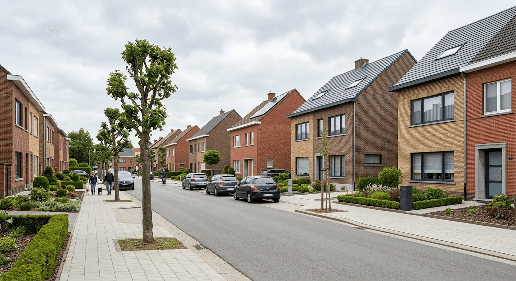 Quartier résidentiel de Waterloo avec maisons rénovées.