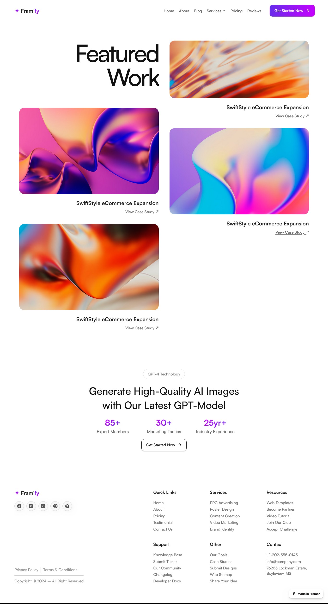 Framer Portfolio Page v5