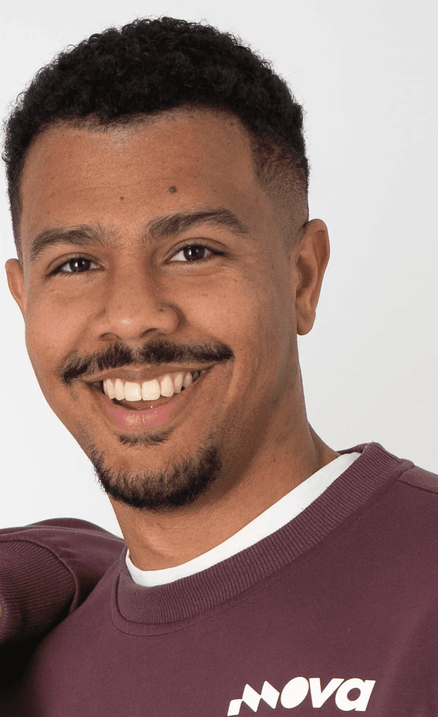 Profile portrait with natural lighting featuring long blonde hair