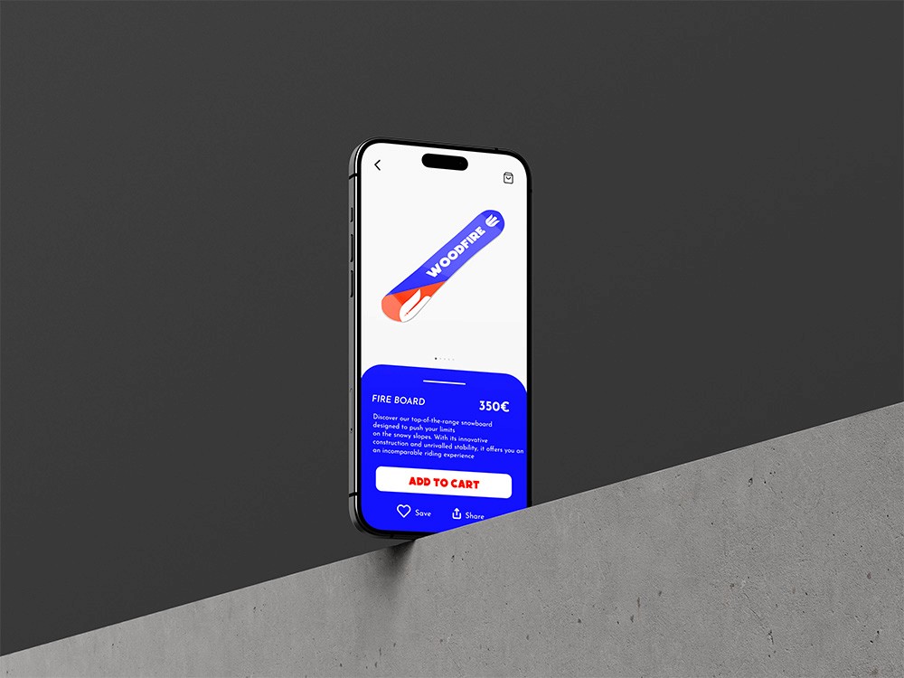 Interface du site qui met en avnat la page produit