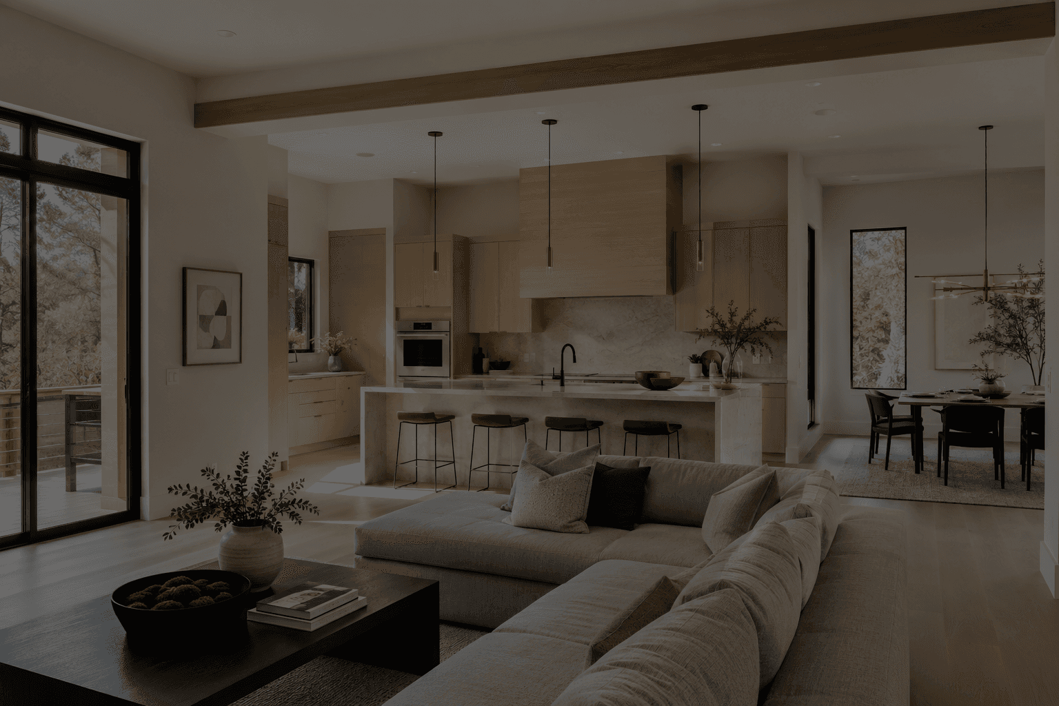 black and white kitchen counter