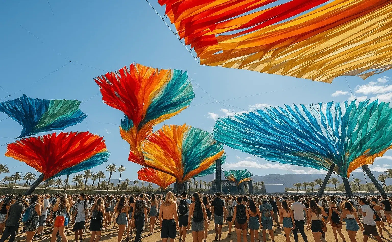 Crowd outside at Coachella 2026