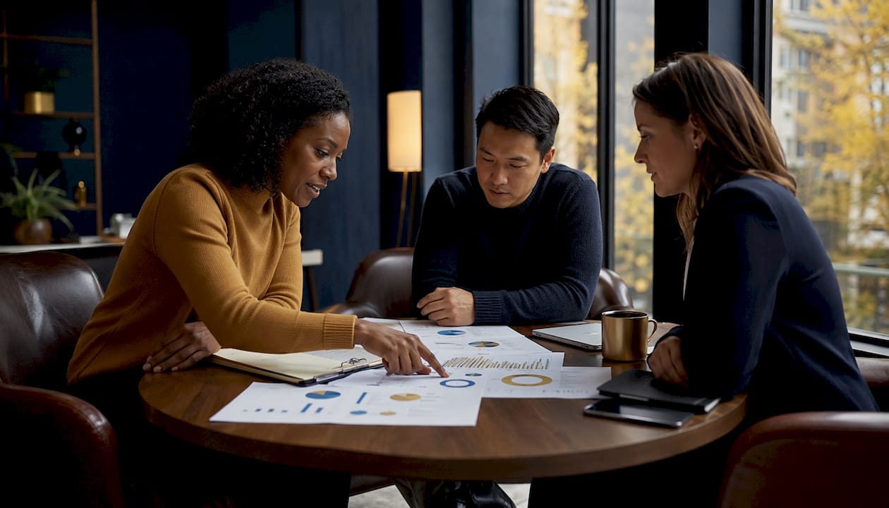 Marketing team discussing lead qualification signals