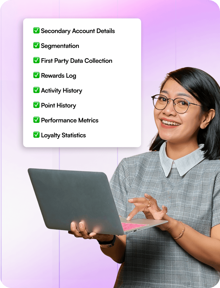 What you can see in the Member 360 profile of CXForge Loyalty program software  