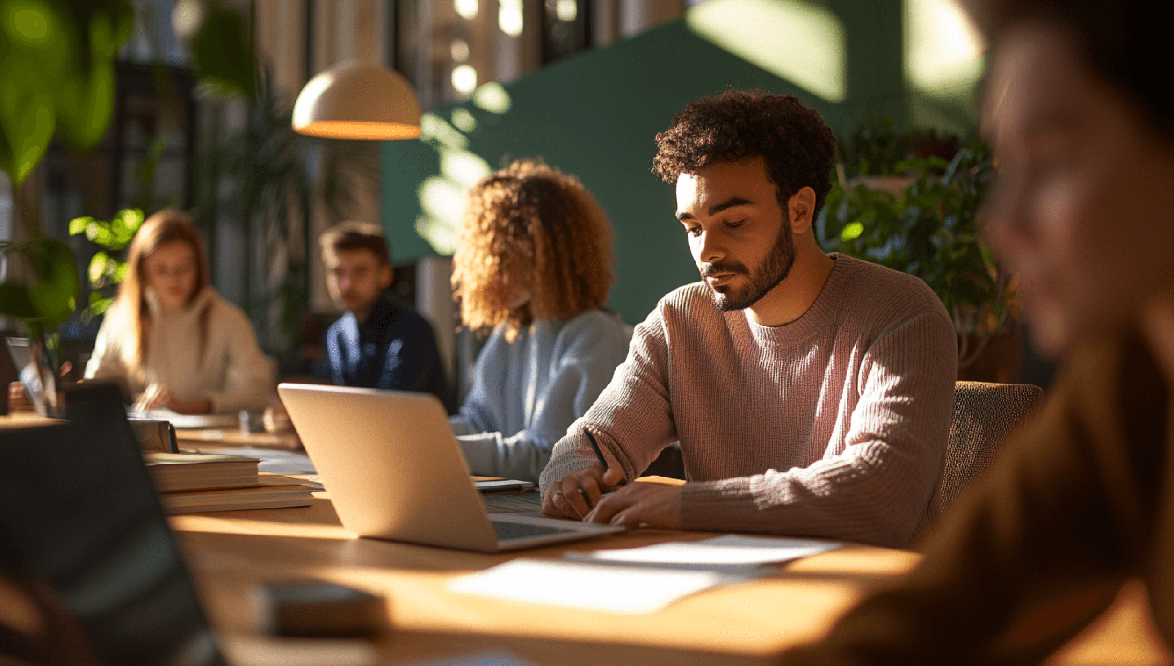 Image of a group of people working together.