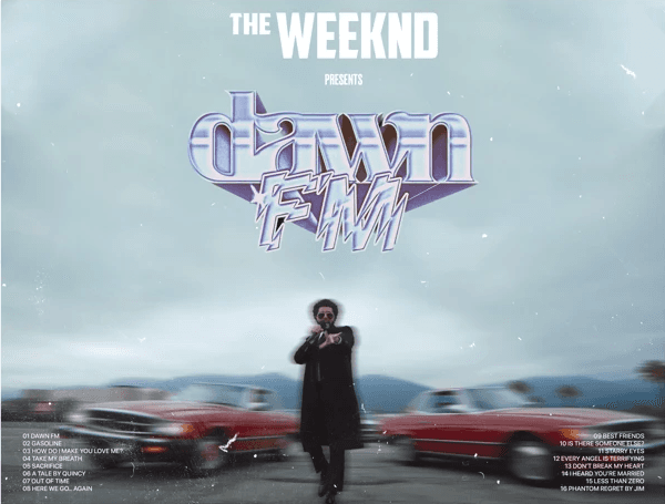 The Weeknd - Dawn FM Poster designed by Raga Hari Deep Molagazzela