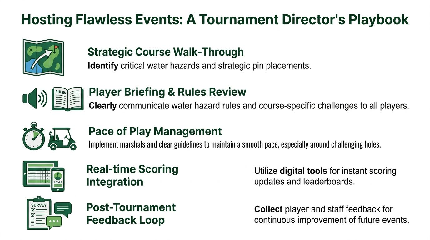 A professional guide for tournament directors on how to host flawless golf events and improve management.
